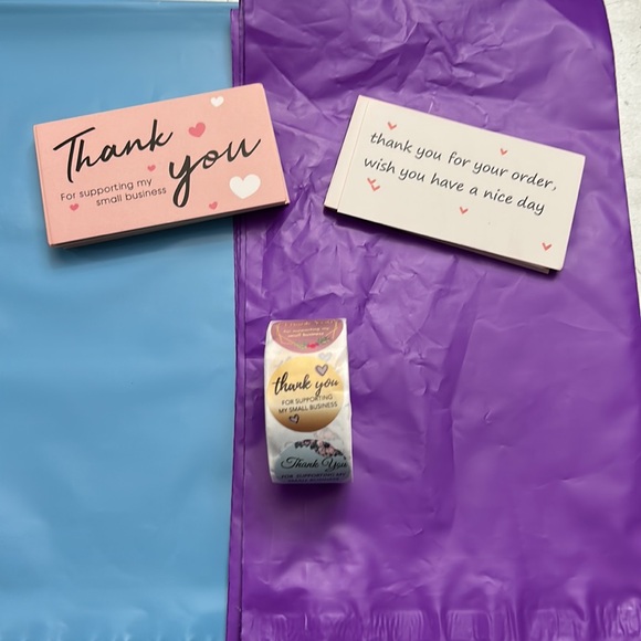 BRAND NEW shipping supply bundle thank you cards, stickers , polymailers - Picture 5 of 5